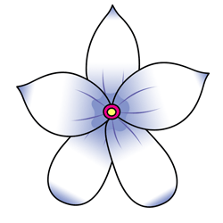 250x250 Cartoon Jasmine Flower Drawing - Jasmine Flower Sketch