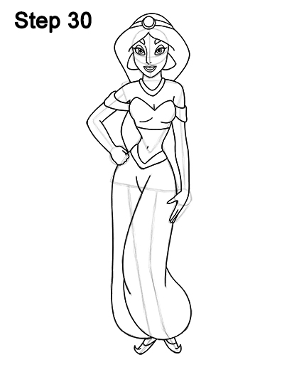 404x523 How To Draw Jasmine (Full Body) - Jasmine Sketch