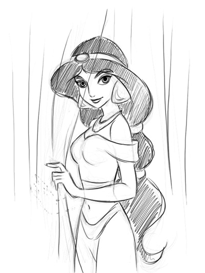 400x534 Jasmine Sketch By Manony - Jasmine Sketch