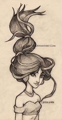 200x383 Posts Similar To Jasmine Concept Sketch By Mark Henn - Jasmine Sketch