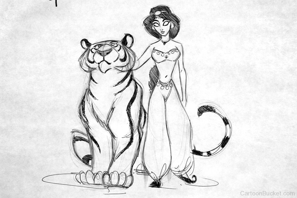 1024x683 Princess Jasmine Pictures, Images - Jasmine Sketch
