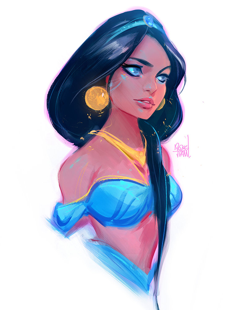 798x1000 Princess Jasmine Sketch ) By Rossdraws - Jasmine Sketch