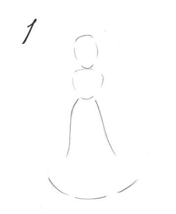 358x434 Princess Jasmine Drawing Tutorial Step By Step - Jasmine Sketch