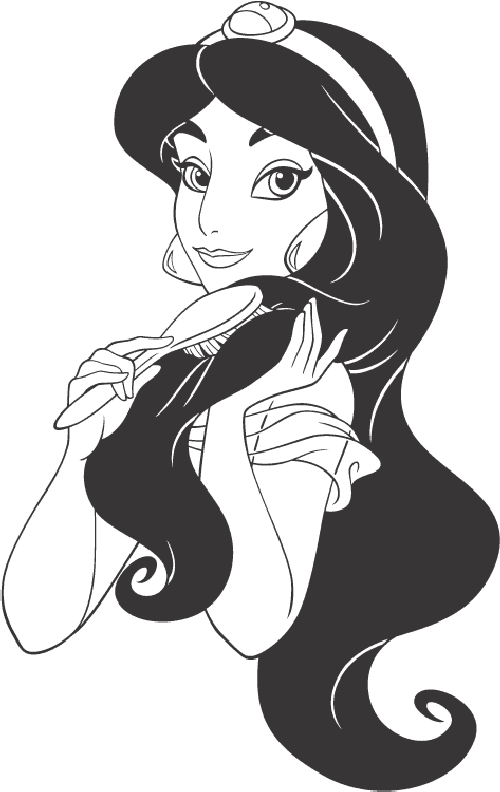 500x792 Sketch Tattoo Designs Princess Jasmine - Jasmine Sketch