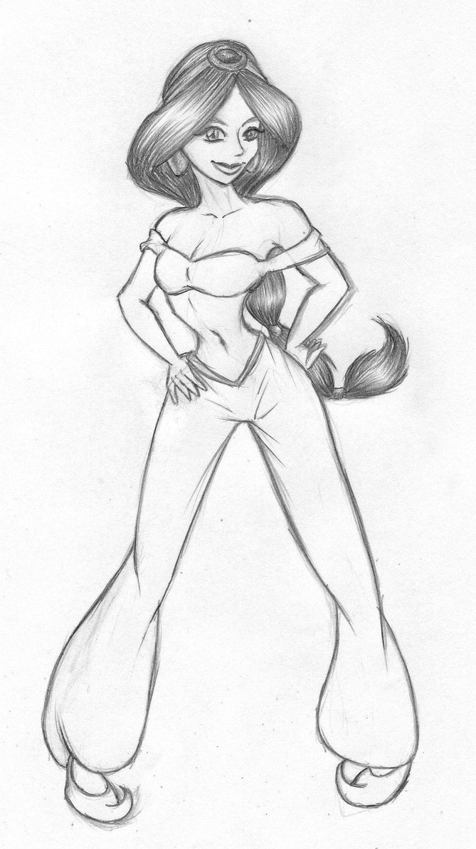 669x1193 Disney - Jasmine Sketch
