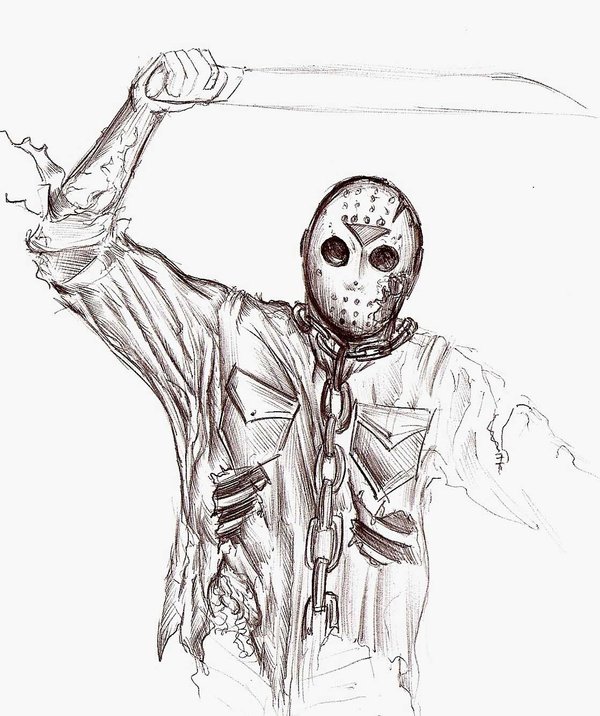 600x716 Jason Sketch By Ialexandernash - Jason Sketch
