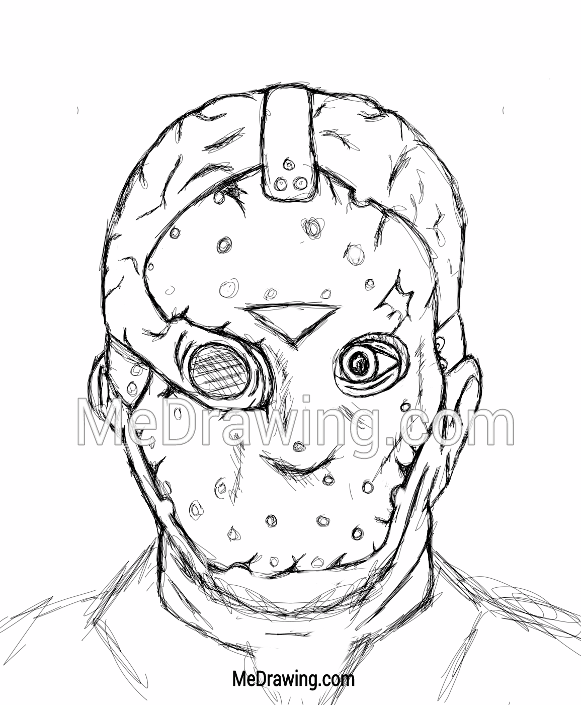1155x1401 Jason Voorhees Friday The 13th Sketch - Jason Sketch