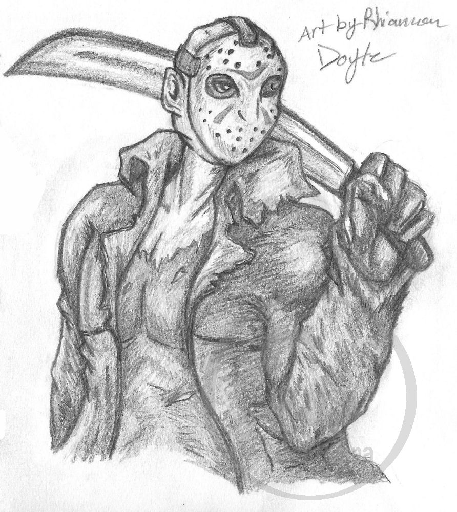 892x1000 Jason Voorhees Sketch By Silverhyenaart - Jason Sketch