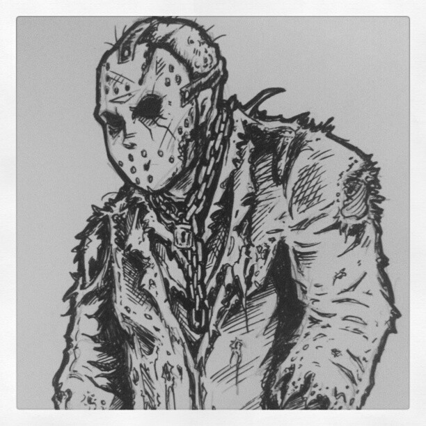612x612 Jason Sketch By Zzombiexiii - Jason Sketch