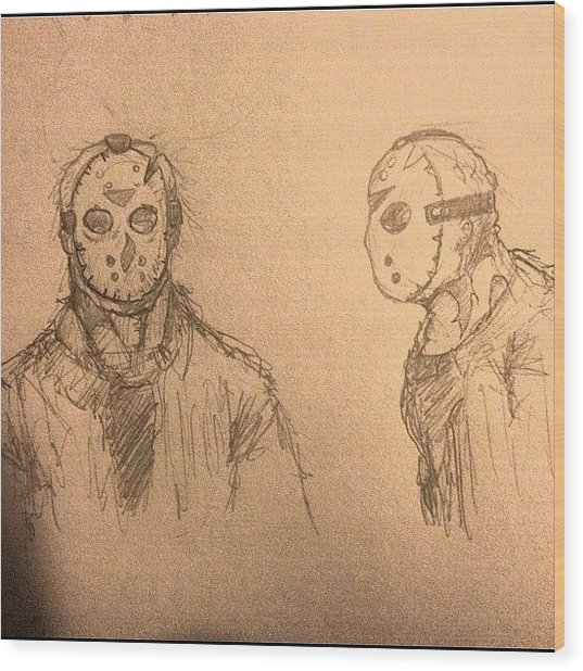 537x618 Jason Voorhees Profile Sketches Photograph By Rocky Martinez - Jason Voorhees Sketch