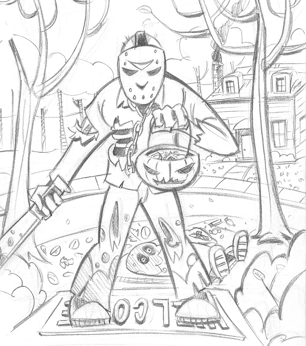 1011x1144 Morning Sketch I Am Jason Voorhees Jeremy R. Scott - Jason Voorhees Sketch