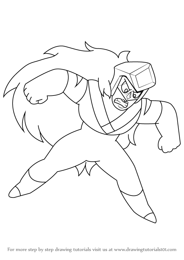 598x844 Learn How To Draw Jasper From Steven Universe (Steven Universe - Jasper Sketch