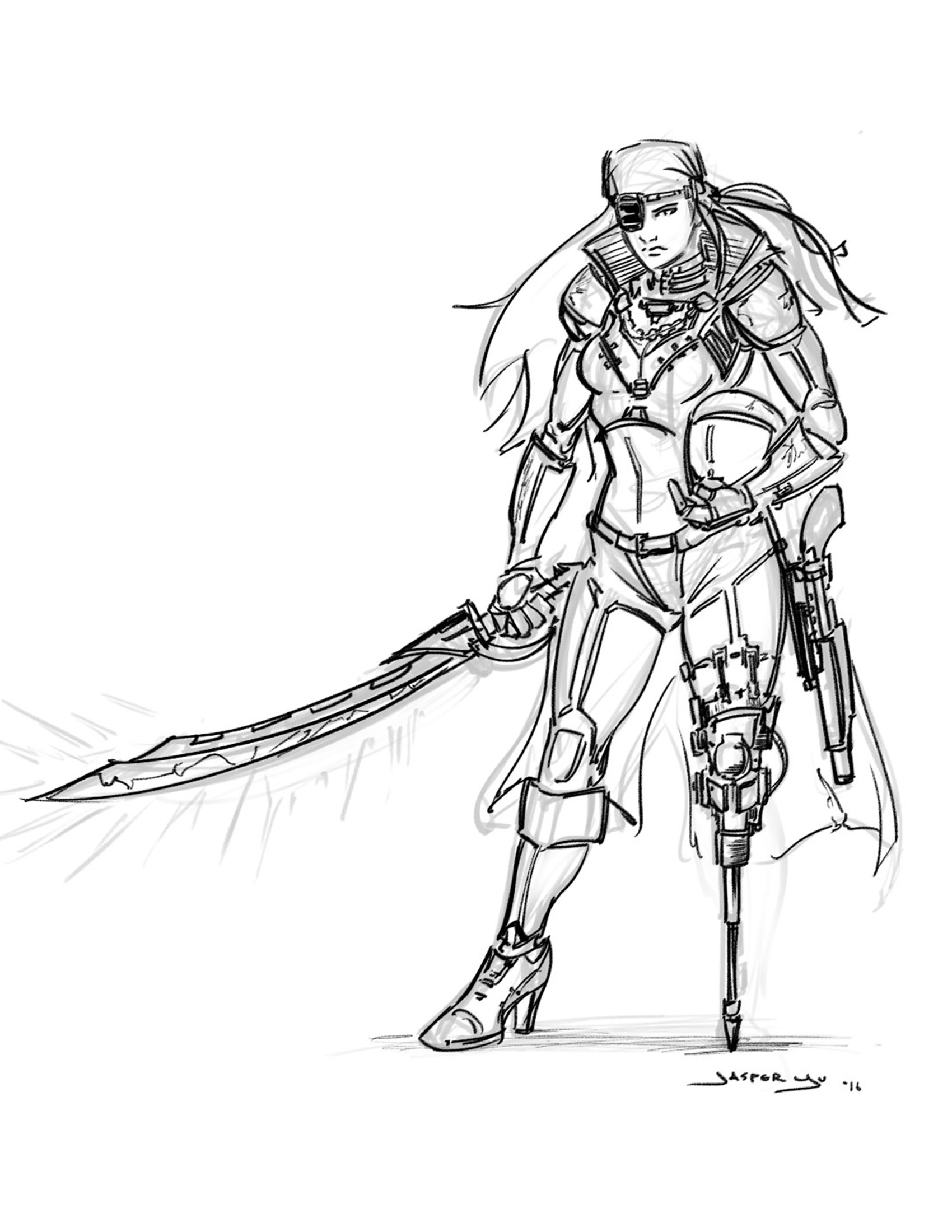 1700x2200 Character Design Sketch Jasper Yu - Jasper Sketch