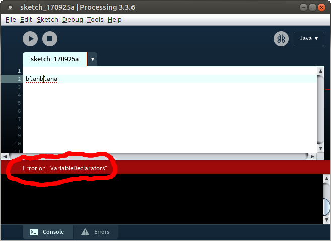 657x480 How To Copy Java Error Message From Red Error Bar In Processing 3 - Java Sketch
