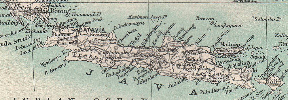 1000x350 Batavia Jakarta Sketch Plan. North Borneo Java Sea Singapore - Java Sketch