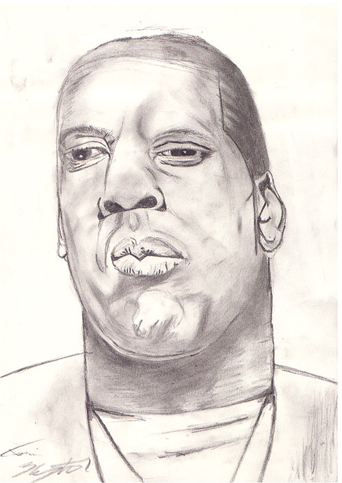 500x706 Jay Z Drawing By Klik - Jay Z Sketch