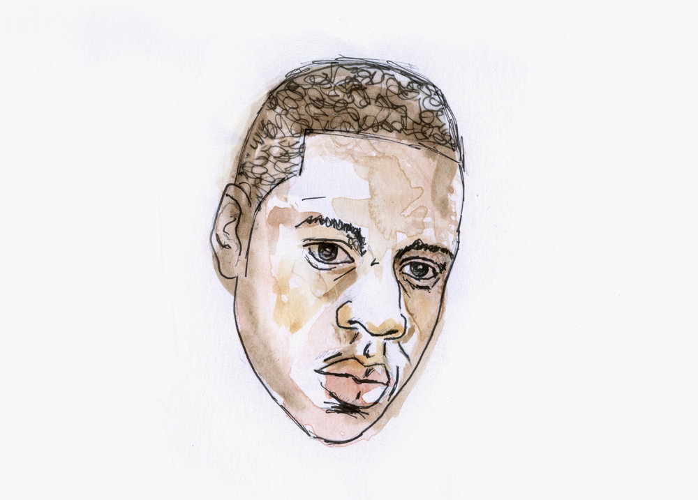 1000x717 Jay Z Encyclopedia Yulia Nidbalskaya - Jay Z Sketch