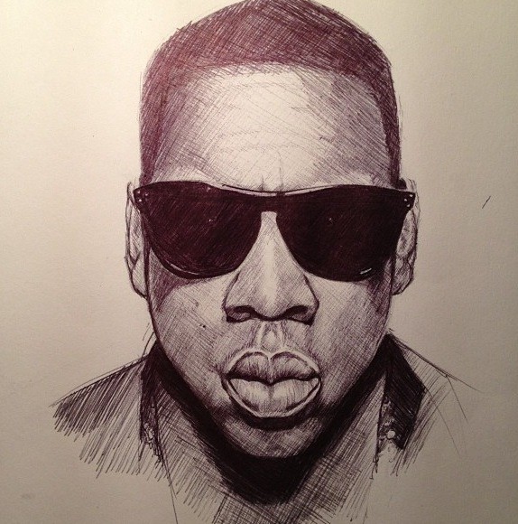 574x580 Which Rapper Reached The Highest Apex Brad Callas Medium - Jay Z Sketch