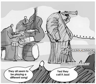 400x348 Jazz Band Cartoons And Comics - Jazz Band Sketch