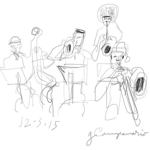 500x500 School Jazz Band Concert Ipad Air 2, Procreate App, Wacom - Jazz Band Sketch