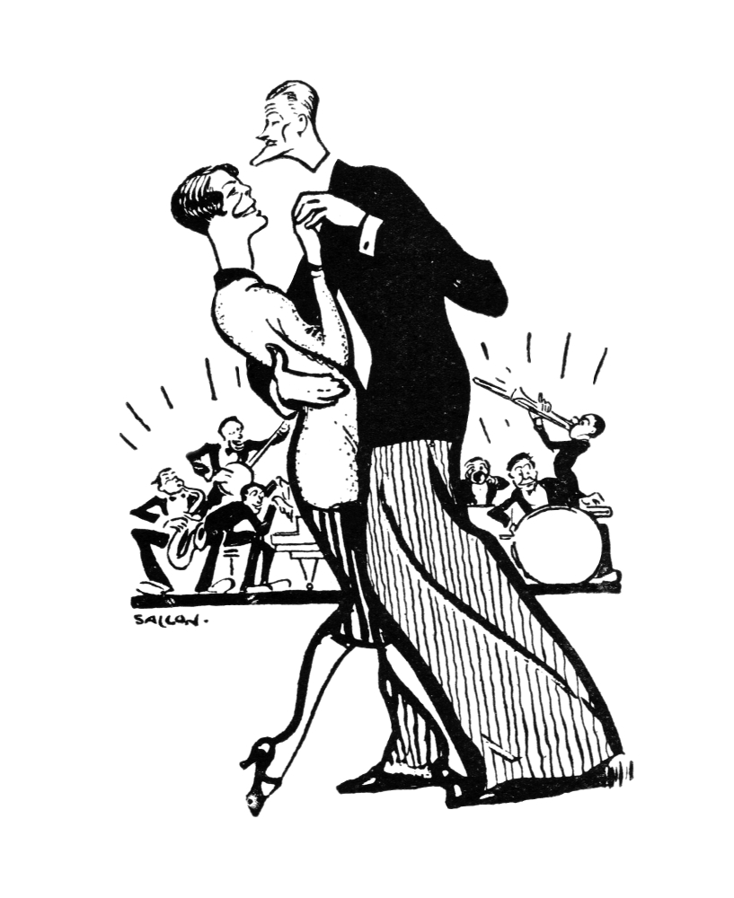817x1000 Sketch Of Couple Dancing To A Jazz Band 1920s Poster Print By Mary - Jazz Band Sketch