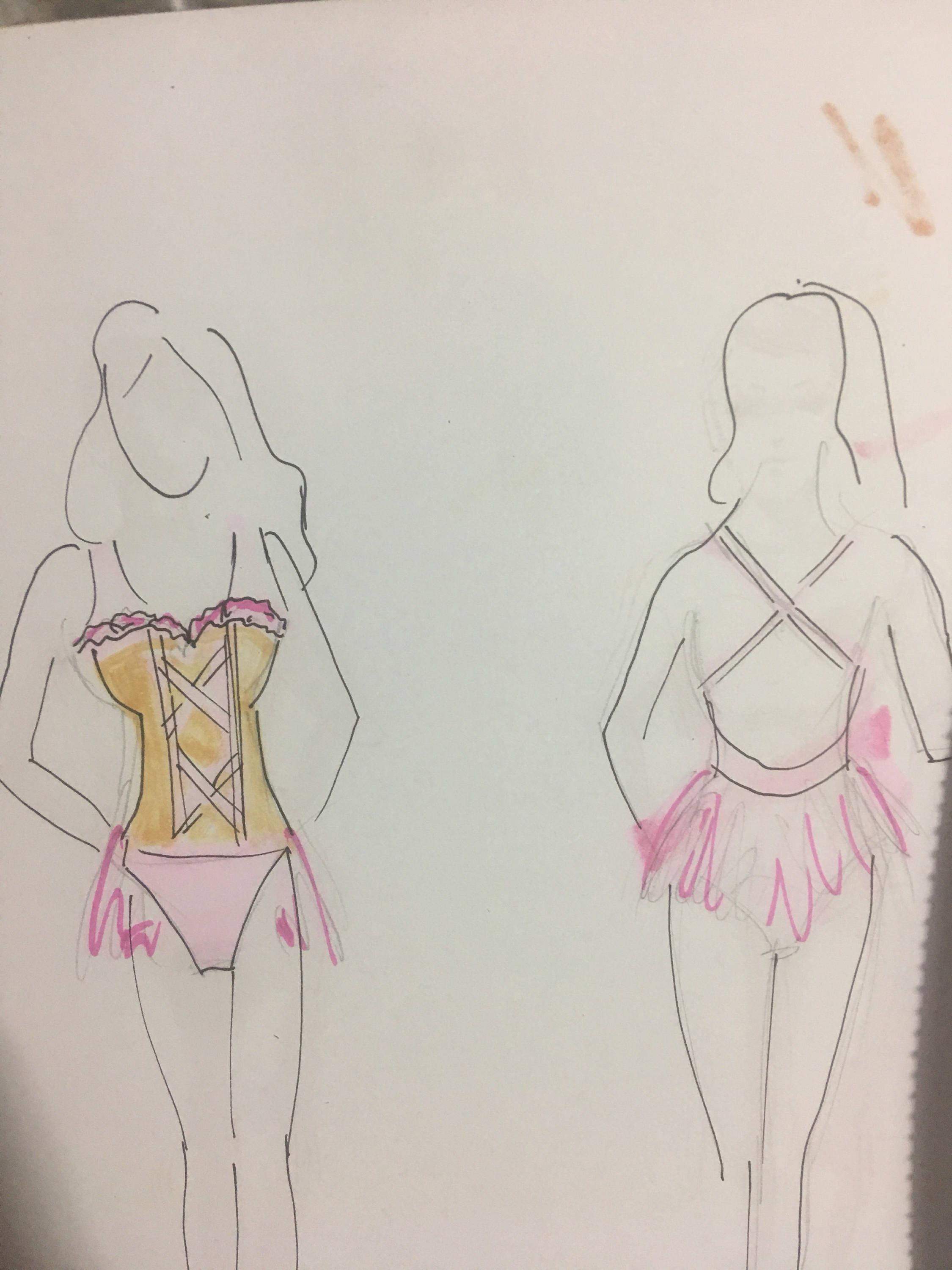 2250x3000 Team Dance Costume, Group Dance Costume, Jazz Dance Costume - Jazz Dance Sketch