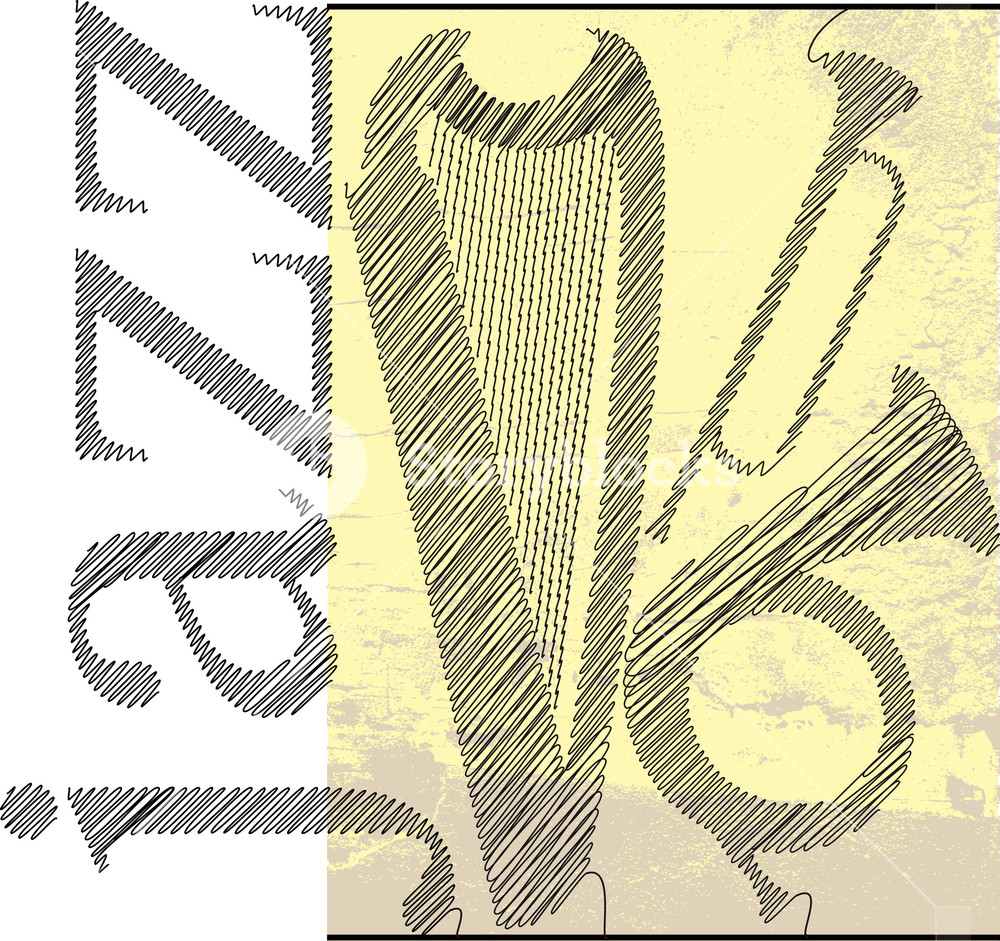 1000x941 Jazz Sketch. Vector Illustration Royalty Free Stock Image - Jazz Sketch