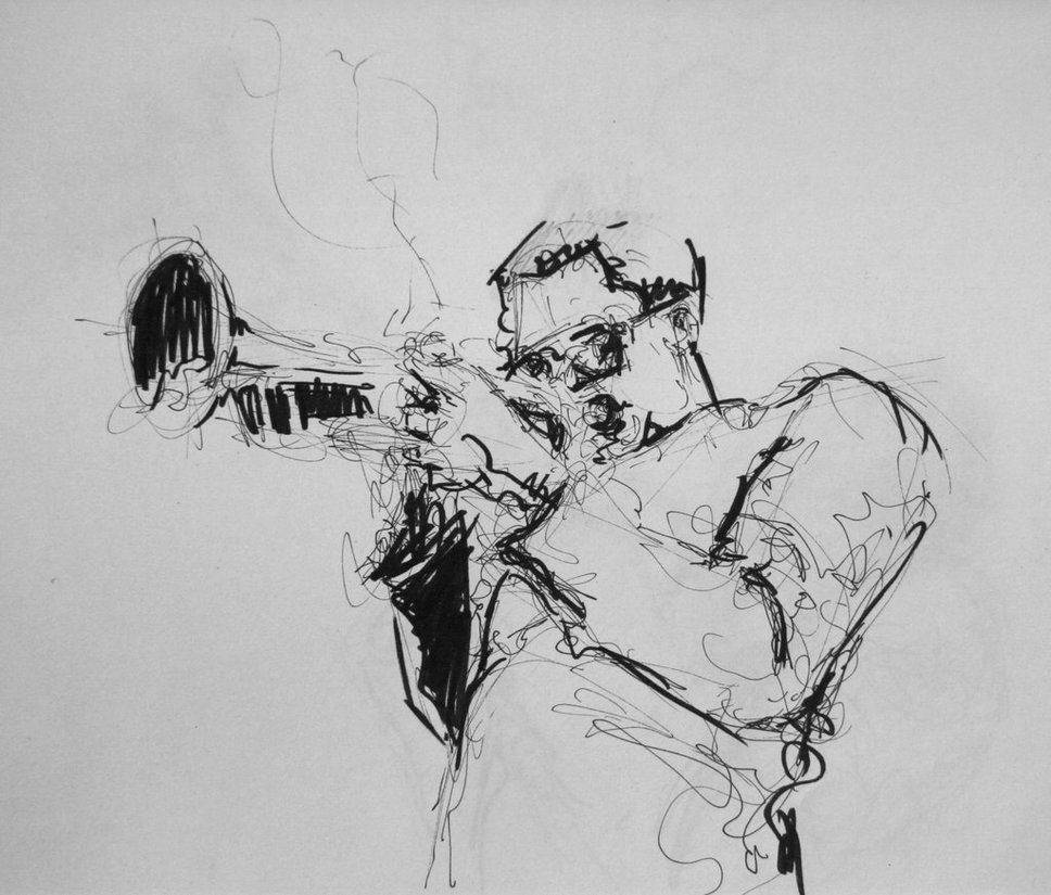968x825 Jazz Sketch 2 By Gaito - Jazz Sketch