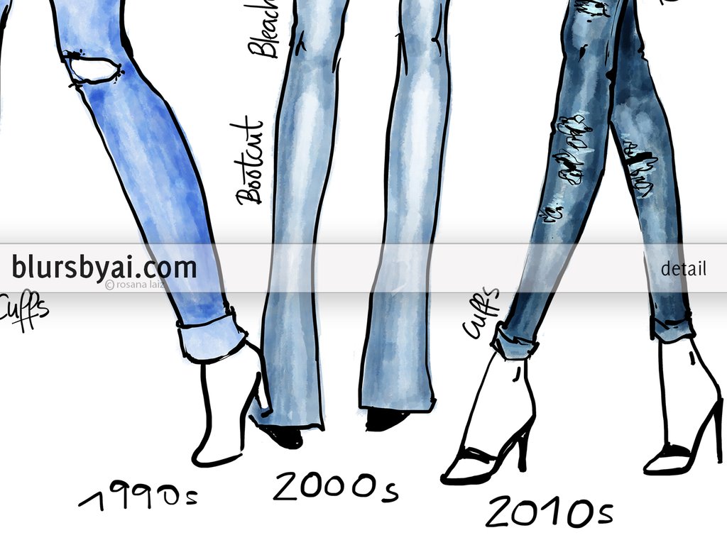 1024x768 History Of Jeans Fashion Illustration Sketch Blursbyai - Jeans Sketch