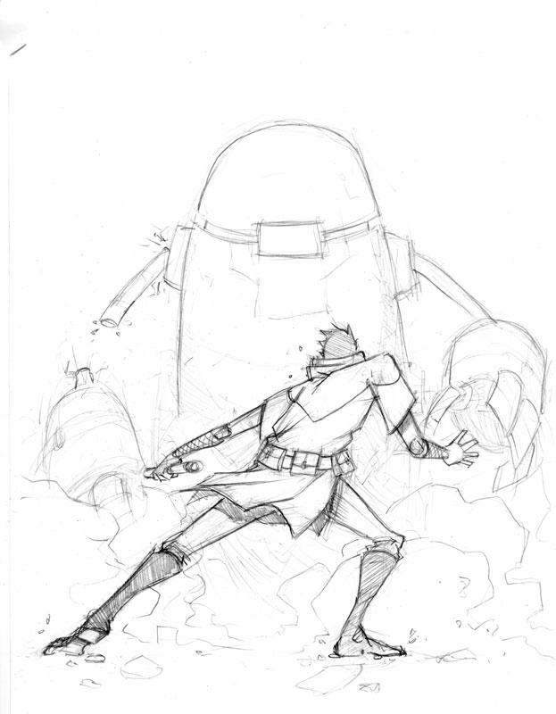 623x800 Jedi Sketch Phillip Rauschkolb Art - Jedi Sketch