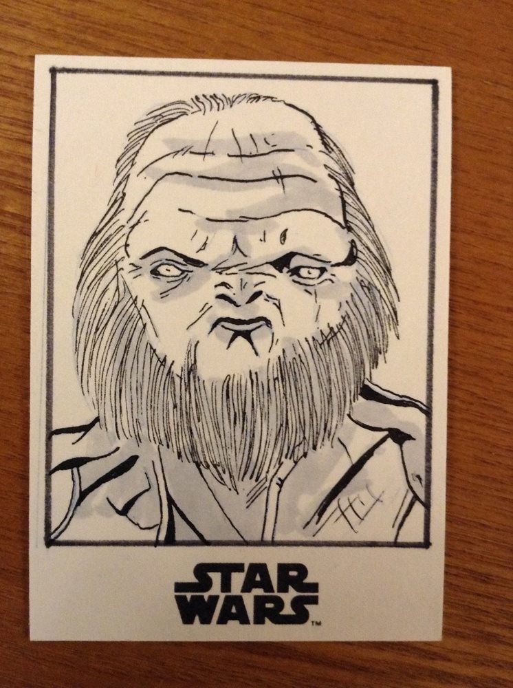 746x1000 Topps Star Wars Journey The Last Jedi Sketch Card Pru S - Jedi Sketch