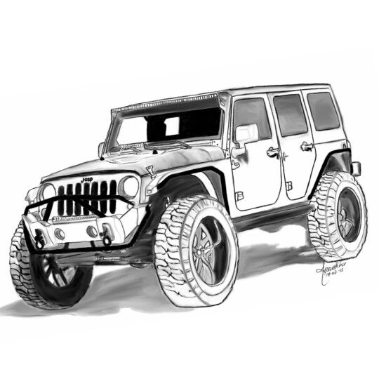 30+ Top For Sketch Jeep Drawing Side View | Armelle Jewellery