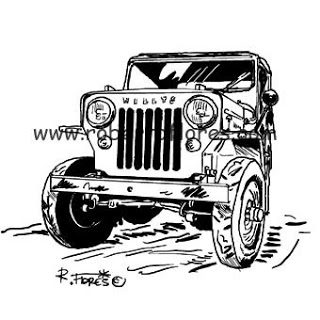320x320 Theoutliner, Cartoonist And Illustrator Another Willys Overland - Jeep Sketch