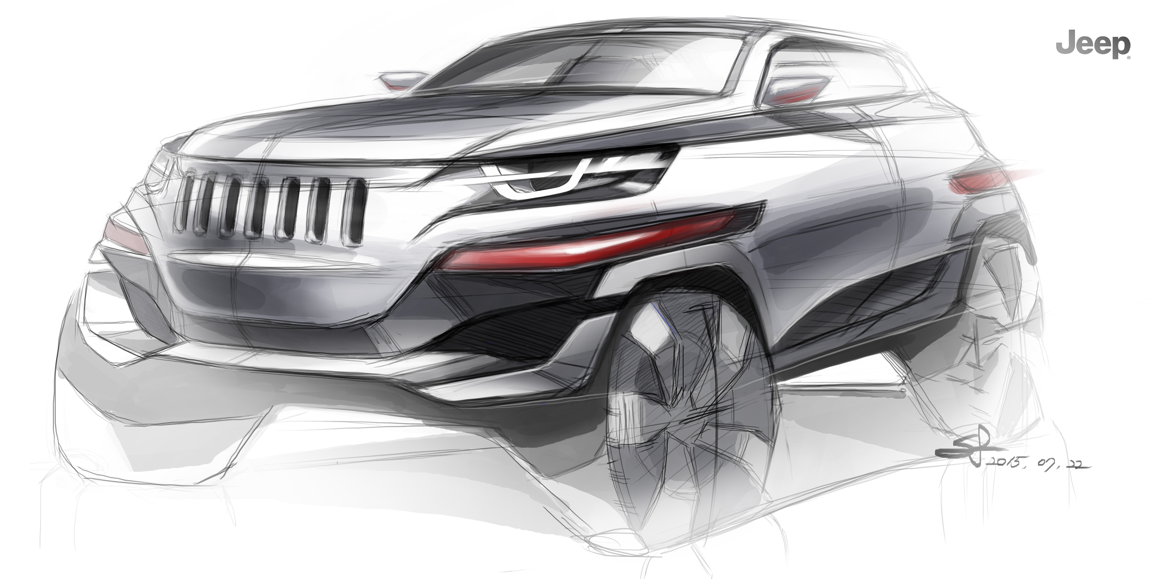 3840x1920 20150723 Jeep Sketch On Behance - Jeep Sketch