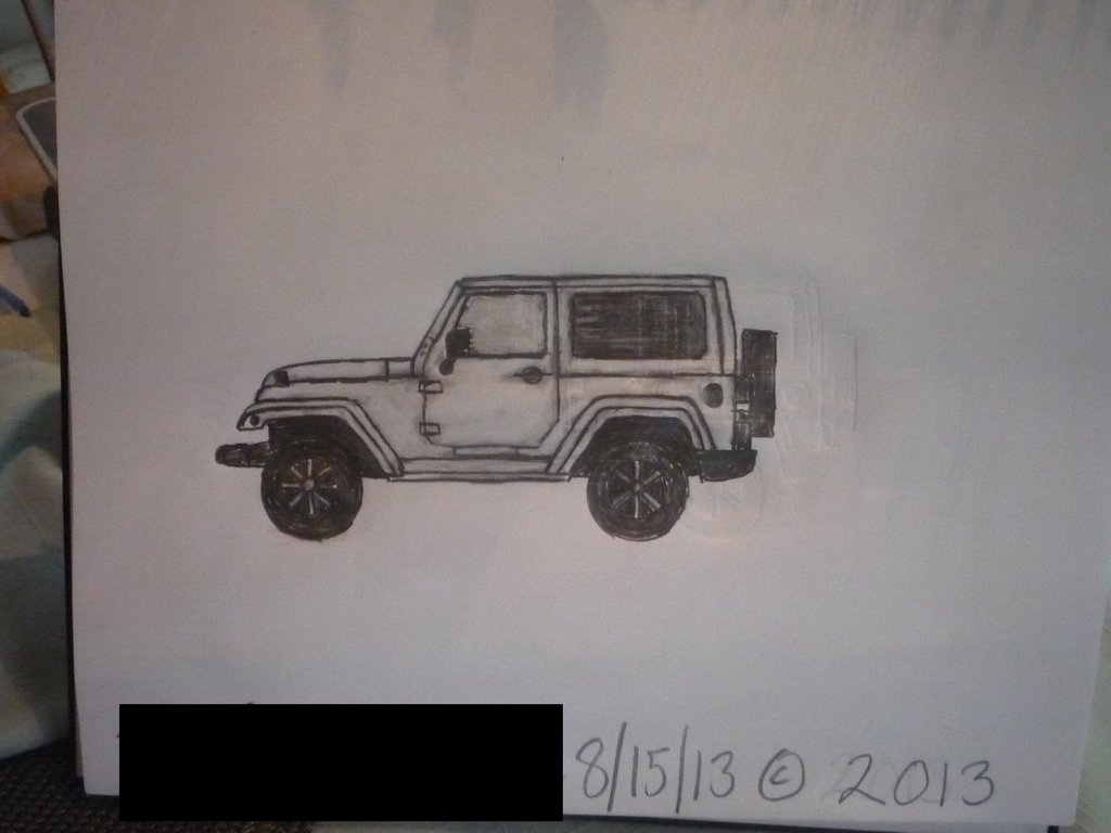 1024x768 Sketch 2011 Jeep Wrangler Sahara (2 Door) By Masterpeace23 On - Jeep Wrangler Sketch