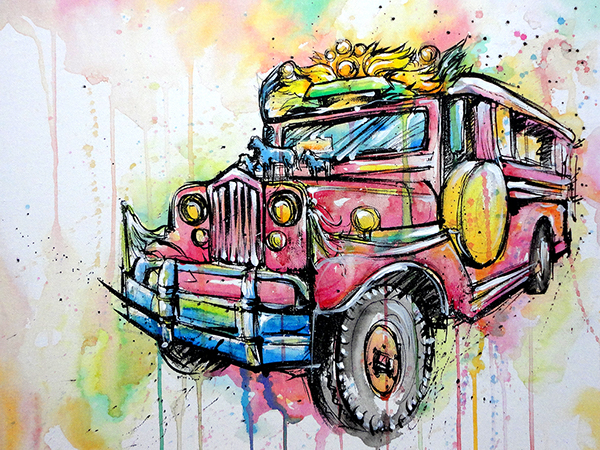 600x450 Jeepney On Behance - Jeepney Sketch
