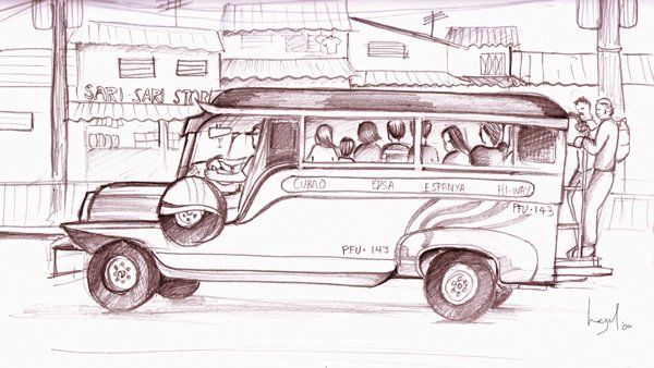 Filipino Jeepney Drawing