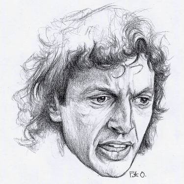 375x375 Portrait In Graphite (Jeff Goldblum) Drawing By Uptight Urbanite - Jeff Goldblum Sketch