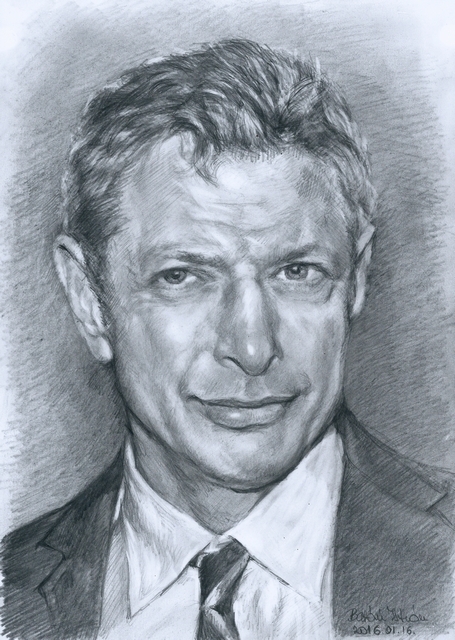 455x640 Portrait Of Jeff Goldblum By Bati On Stars Portraits - Jeff Goldblum Sketch