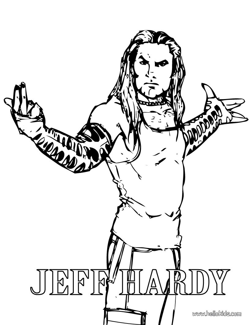 820x1060 Jeff Hardy, Wrestling Coloring Pages - Jeff Hardy Sketch