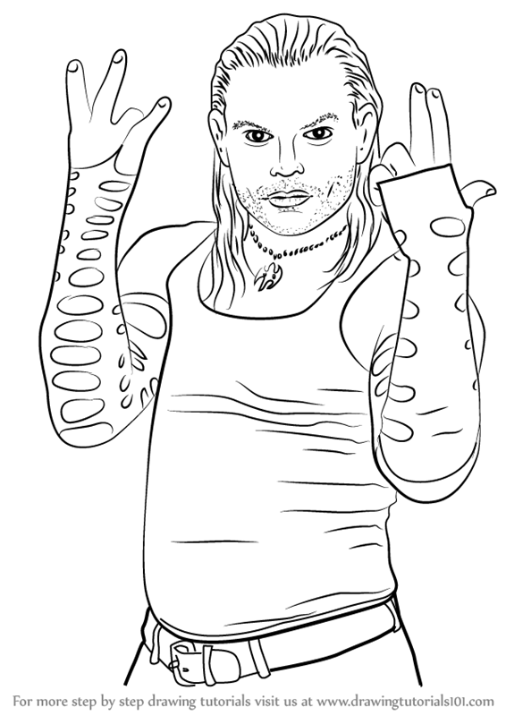 566x800 Learn How To Draw Jeff Hardy (Wrestlers) Step By Step Drawing - Jeff Hardy Sketch