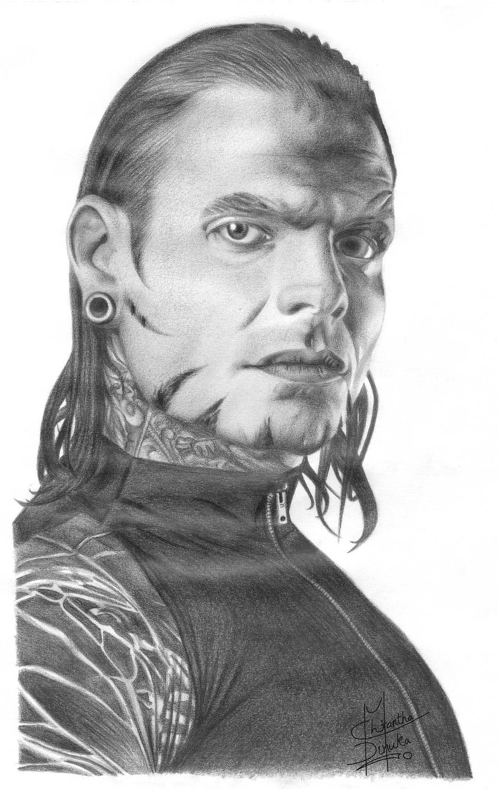 710x1125 Tna Jeff Hardy Pencil Drawing By Chirantha - Jeff Hardy Sketch