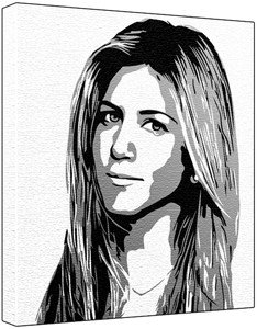234x300 Jennifer Aniston Pop Art Painting (100% Original Painting. Not A - Jennifer Aniston Sketch