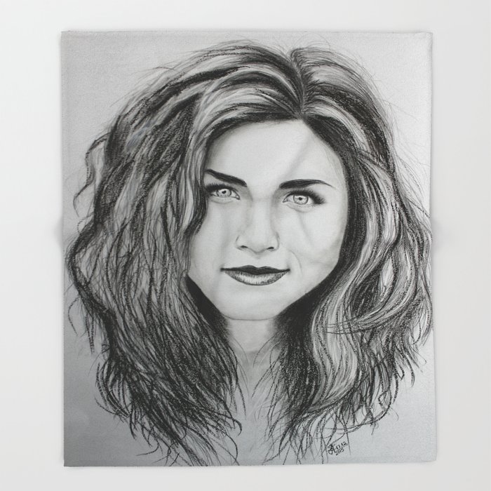 700x700 Jennifer Aniston Throw Blanket By Goolpia Society6 - Jennifer Aniston Sketch