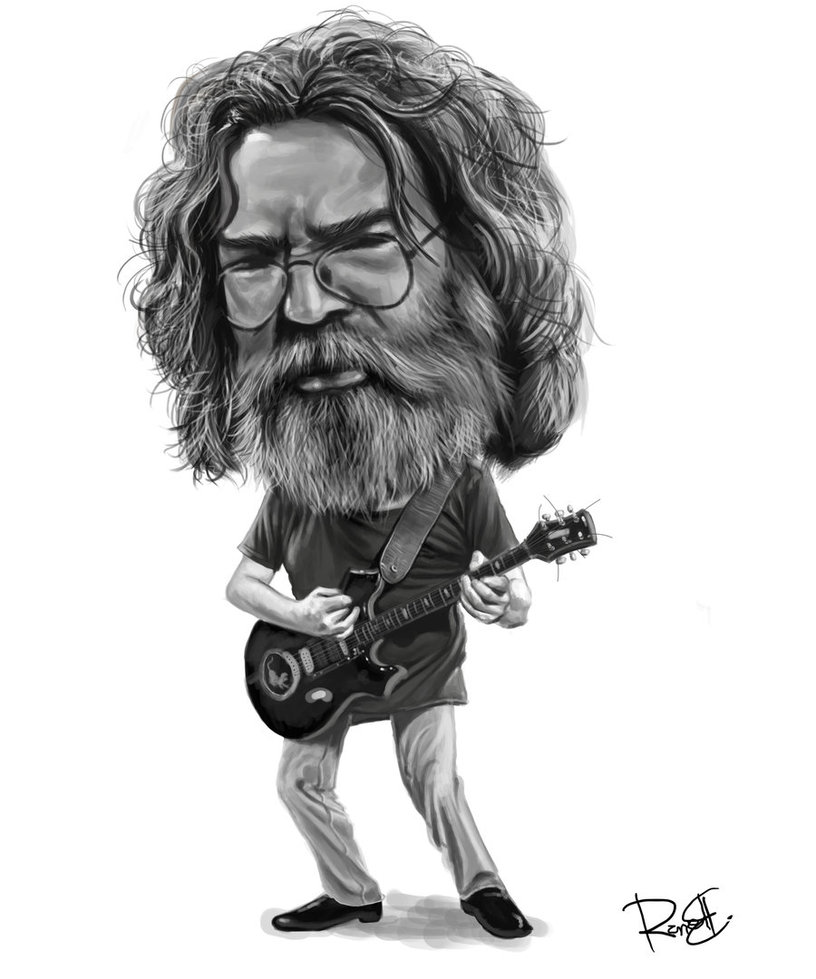 816x979 Jerry Garcia Caricature By Renescar - Jerry Garcia Sketches