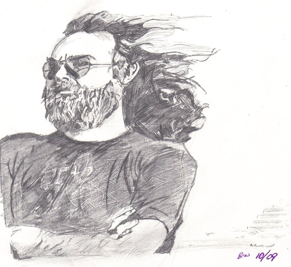 932x857 Jerry Garcia By Loudenobnoxious - Jerry Garcia Sketches