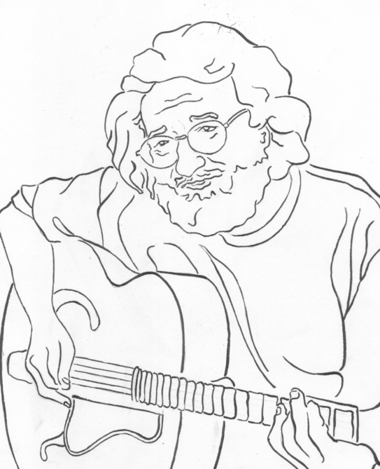 543x669 Jerry Garcia By Wallflower Studios - Jerry Garcia Sketches