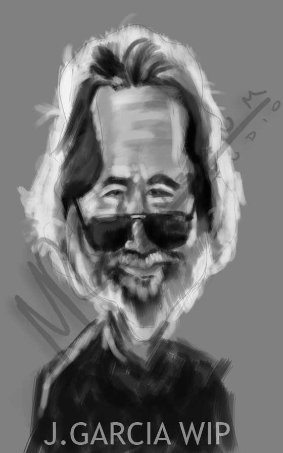 560x896 Mike Rosenbaum Studio Jerry Garcia Wip - Jerry Garcia Sketches