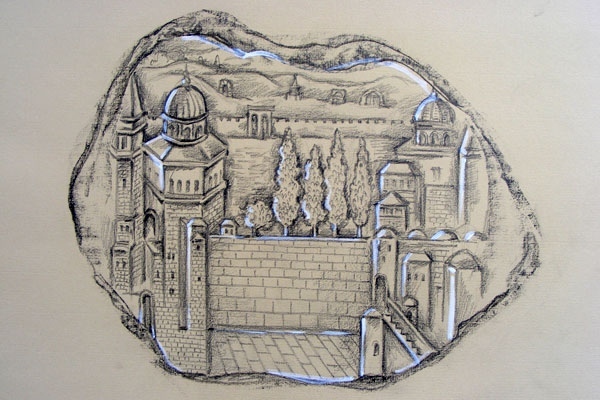 600x400 Scetches For Carving - Jerusalem Sketch