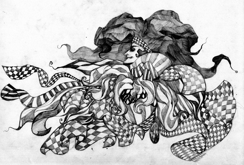 1024x693 Jester Sketch By Underwoodwriter - Jester Sketch